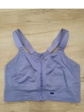 SHEFIT Lavender Front-Zip High-Support Sports Bra Size 2
